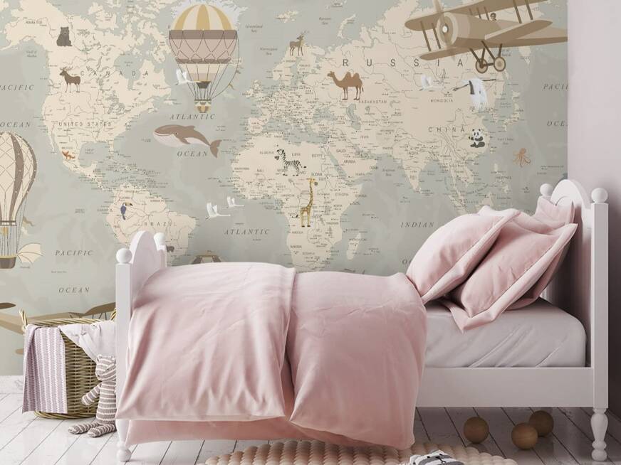 papier peint carte du monde